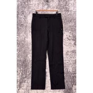 Represent Pants Medium Mens Black Stretch Wool Zip Ankle Tailored Fit Trouser